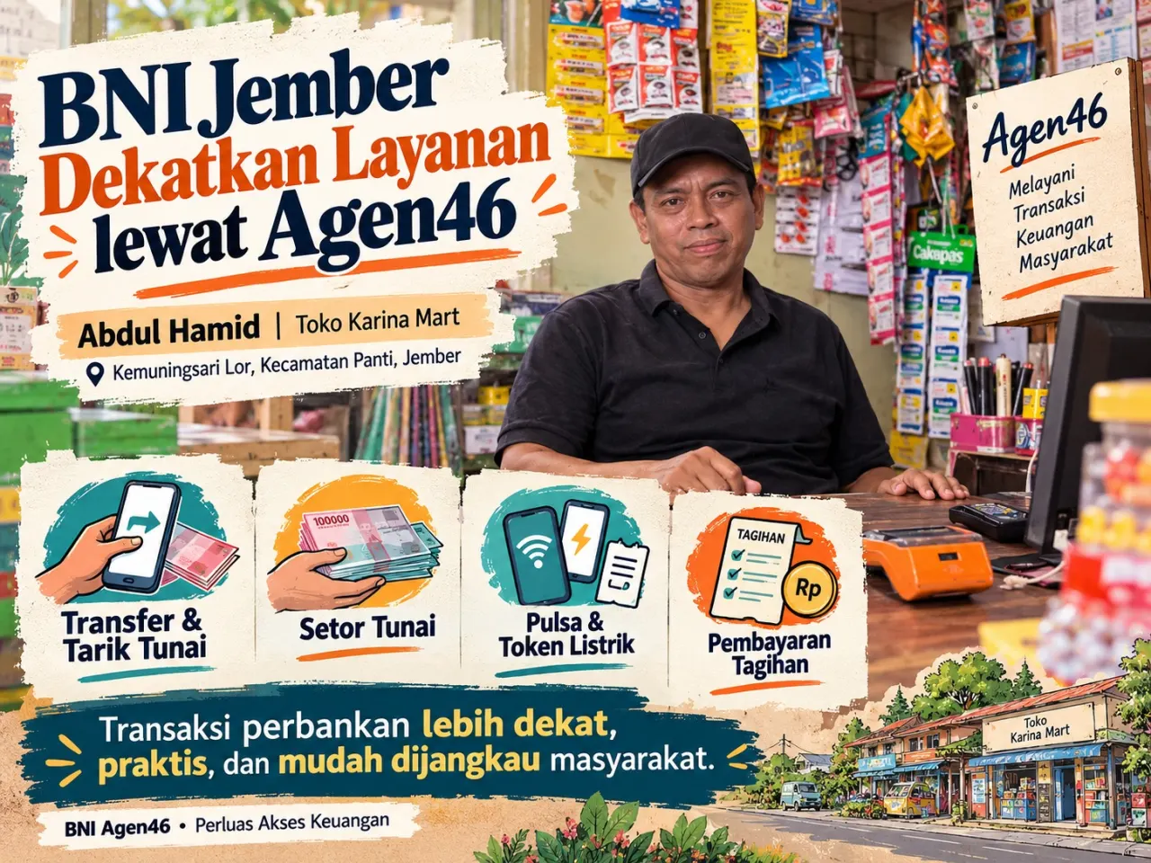 BNI memperkuat inklusi keuangan melalui pengembangan jaringan Agen46 hingga tingkat desa.